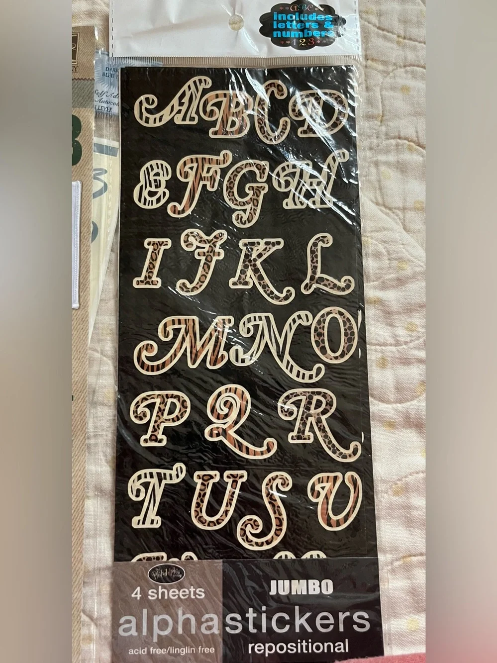 Assorted Alphabet Sticker Sheets - Mixed Colors - Unbranded